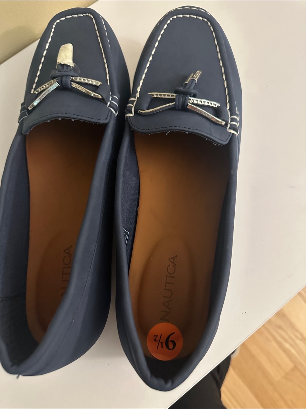 Navy Slip-On Moccasin Loafers - Picture 3 of 6